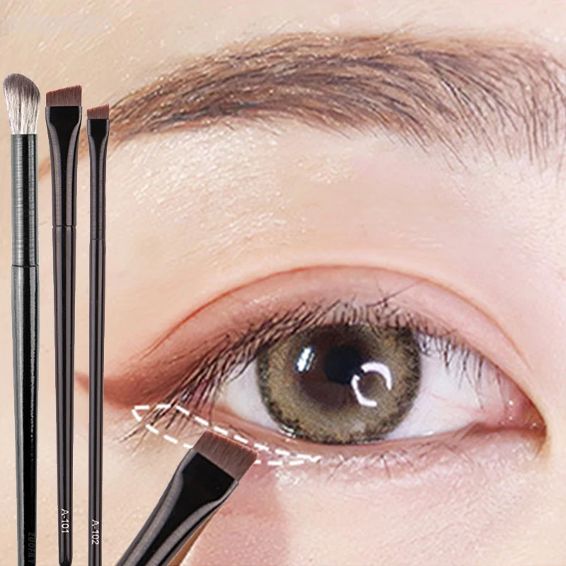 眉毛アイライナーブラシ小さな角度付きブレードライナーアイシャドウ眉輪郭ブラシプロフェッショナル美容化粧品ツールメイクブラシ