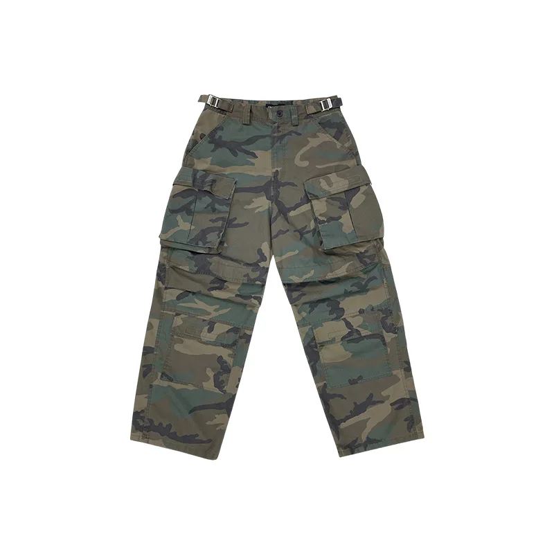 Grailz Project G/R Premium 2026 جيب كبير الحجم متجعد صبغ متعثر عتيق مموه ملابس عمل وظيفية للرجال