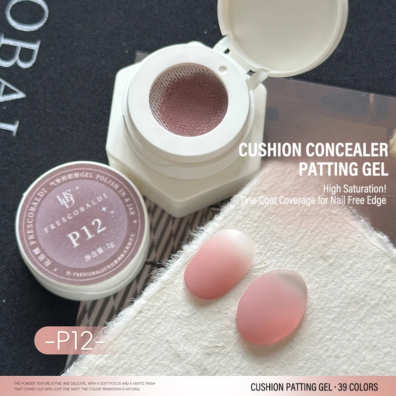 Air Cushion Patting Gel, Hochpigmentiertes Blush Gradient Ombre Nagelkunst-Gel, Kein Abwischen Nötig, UV-LED Transfer-Lack zum Einweichen