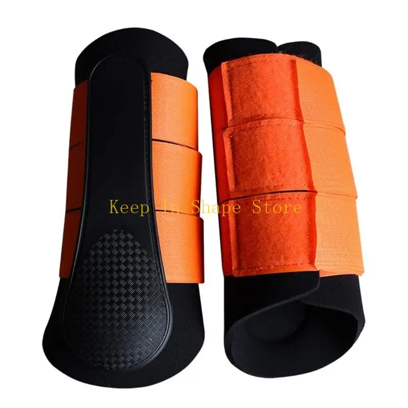U1JC Professional Equine Leg Support Leg Wrap Horse Leg Sleeves Breathable Inner Multiple Sizes Comfortable Equine Leg Guards