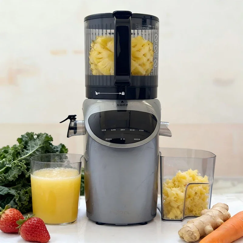 110V/220V Juicer Home Use Automatic Juicer Low-Speed Juice-Pulp Separation Removable Parts for Easy Cleaning Inverter Juicer