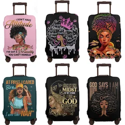 Travel Suitcase Protector African American Woman Elastic Protective Washable Luggage Cover With Concealed Zipper For 18-32 Inch