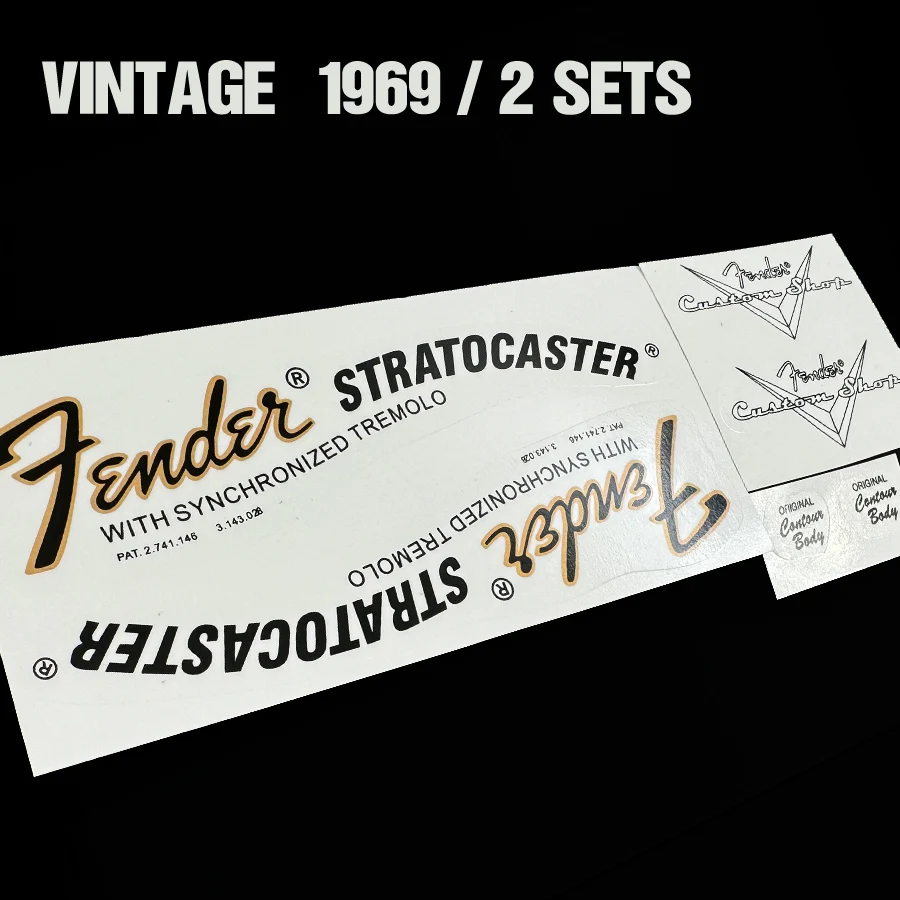 Calcomanía de guitarra con tobogán acuático, pegatina con logotipo de cabezal