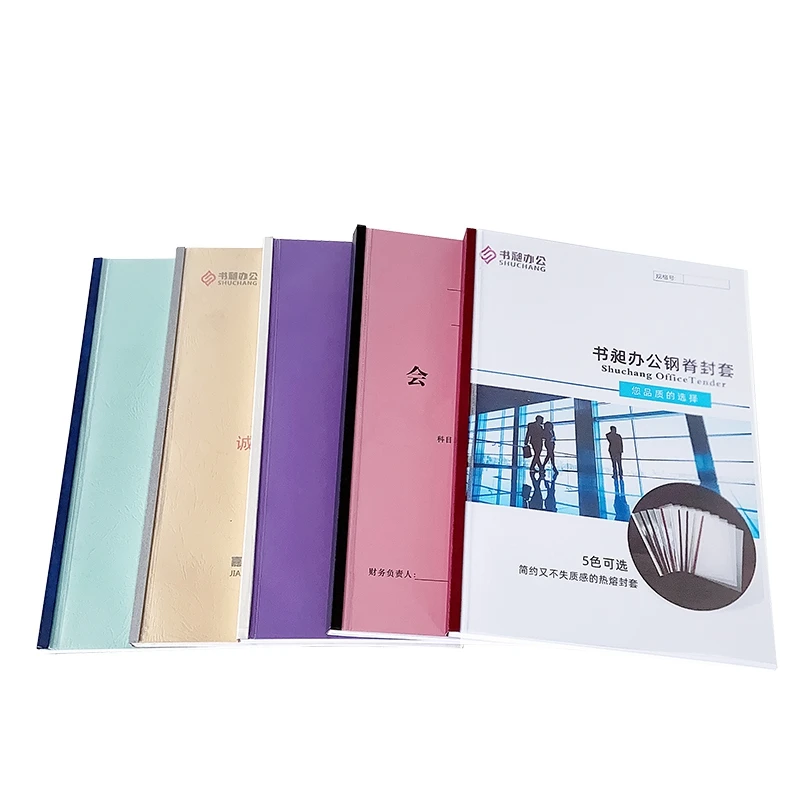 5 pz/lotto ReadStar A4 1-32mm(1-315sheets) coperture per rilegatura termica della colonna vertebrale in acciaio colmo in acciaio trasparente opaco