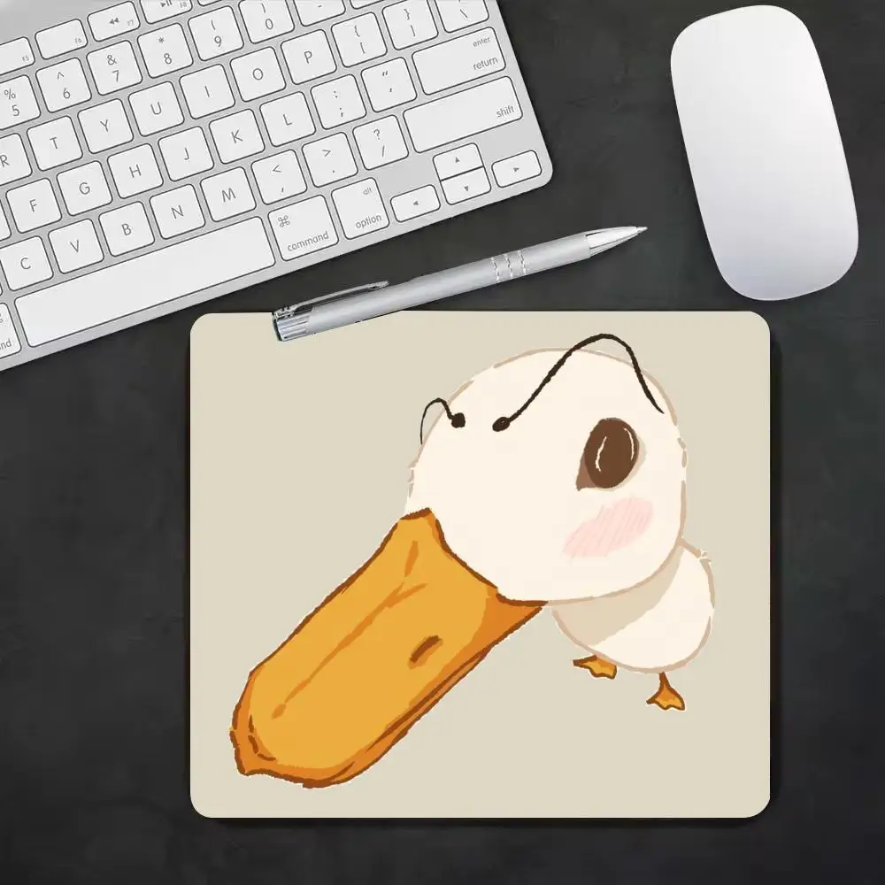 Kawaii Small Fun Duck Extra Thick Mouse Pad Non-Slip Rubber Stitched Desk Mat Cute Gift for PC Laptop Office