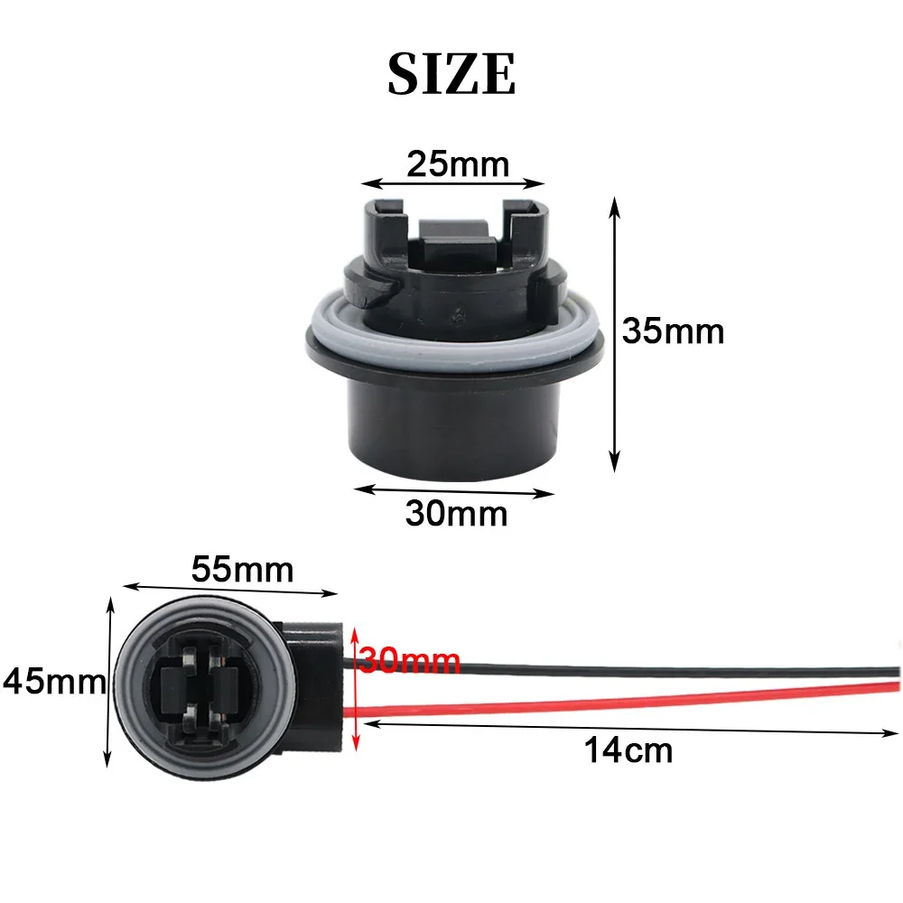 10Pcs T25 3156 Led Lamp Houder Socket Adapter Connector Richtingaanwijzer Brake Lamp Parking Light Side Lamp Kabelboom adapter