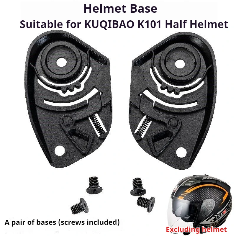 Helmet Accessories Suitable for KUQIBAO K101 Half Helmet Lens Base with Screws and UV Resistant Colored Lenses