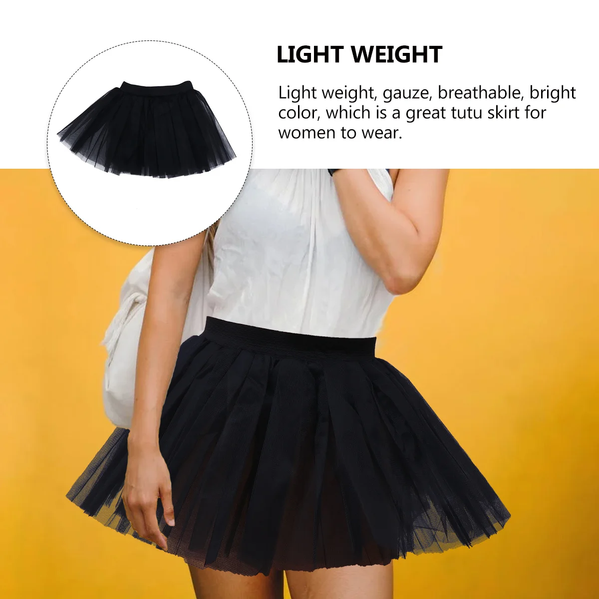 

Tutu Skirt for Women 3 Layer Tulle Mini Lace Skirt Party Dancewear Costume Gauze Skirt Dress Up Accessory Fun Wear