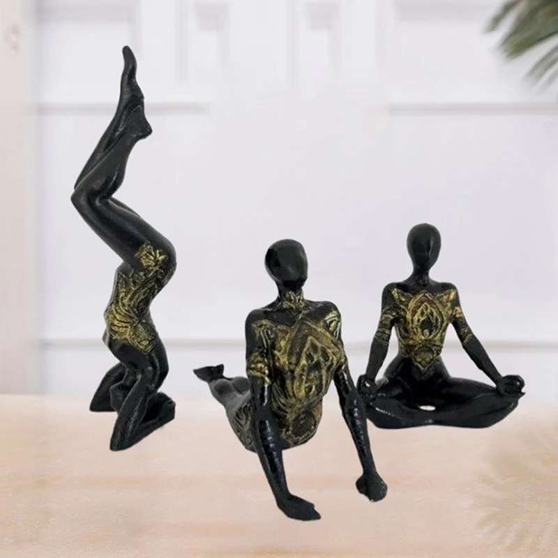 

Resin Yoga Character Statue Creative Meditation Art Desktop Decoration Zen Home Office Desktop Decoration Ornaments