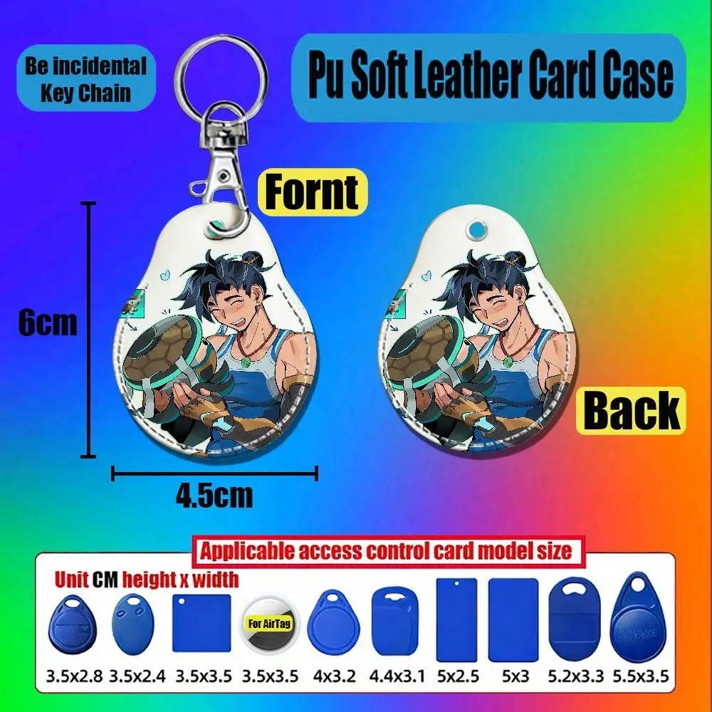 For Jetpack Cat Overwatch Dva Juno Wuyang For AirTag Case Card Holder Keychain ID Credit Bank Access Badge For Air Tag Case view 5