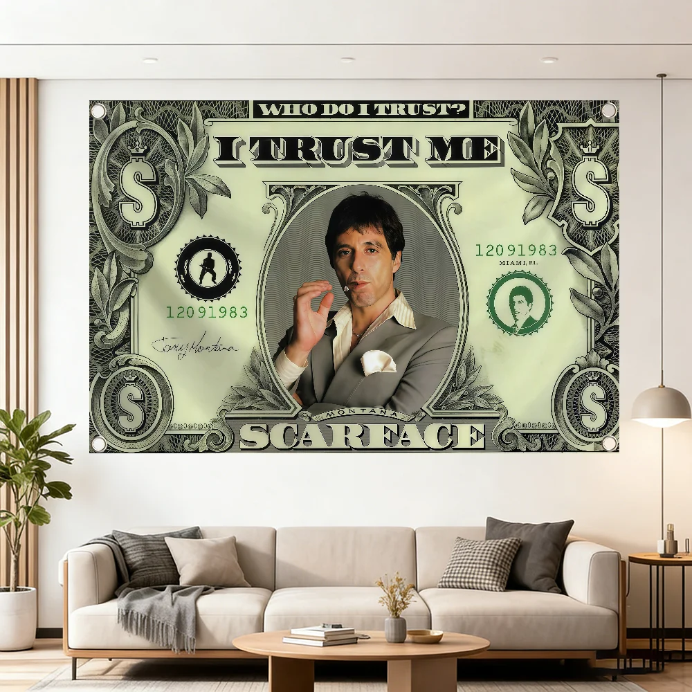Movie S-Scar-face-e flag Durable Outdoor Indoor Patio Festive Decoration Classic Design Pole Wall Room Banner
