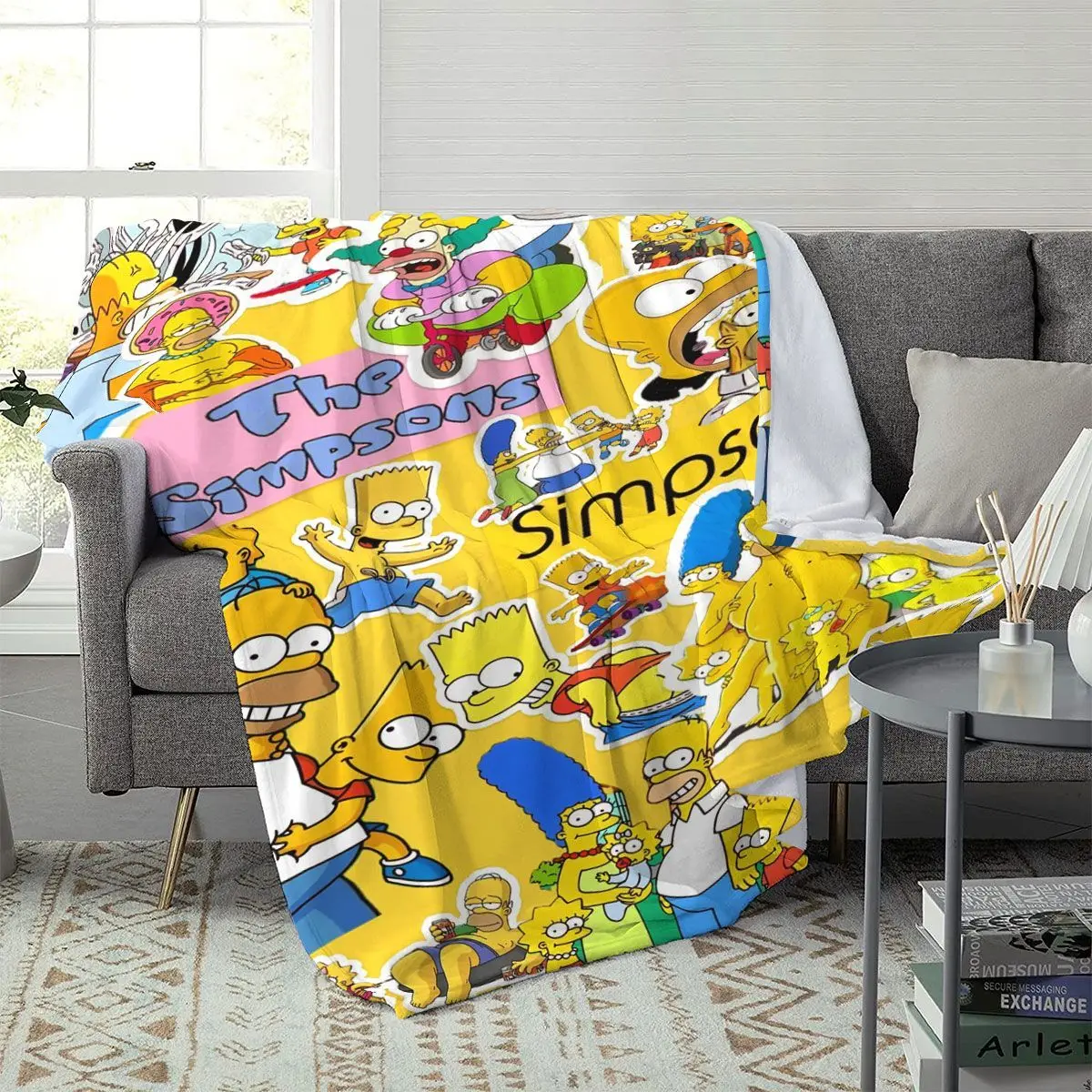 Neue The Simpsons Homer Bart Lisa Abe Kreative Cartoon-Flanelldecke Weiche und bequeme Decke für die Mittagspause und für klimatisierte Räume – Detail 16