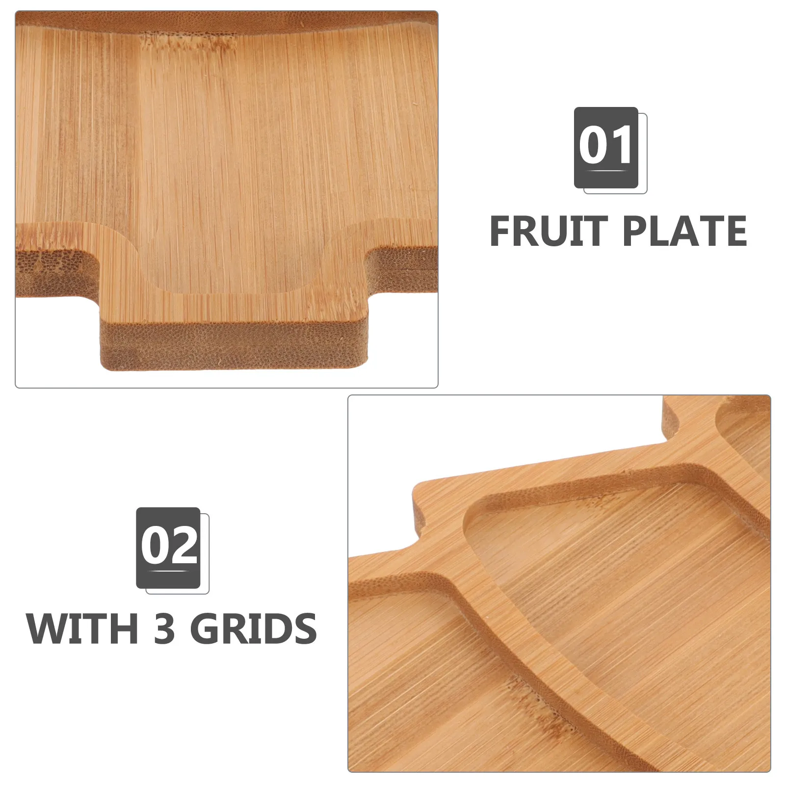 

Bamboo Christmas Tree Serving Plate Versatile Snack Fruit Tray Dessert Plate for Party Household Christmas Tree Dish