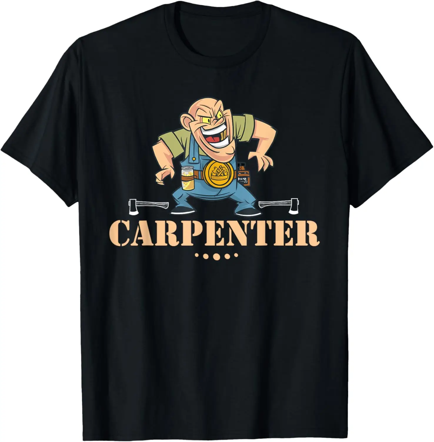 Carpenter Job Carpenters Carpentry Profession T-Shirt 100% Cotton Trendy Y2K Short-Sleeve Tee – Soft, Quick-Drying, &