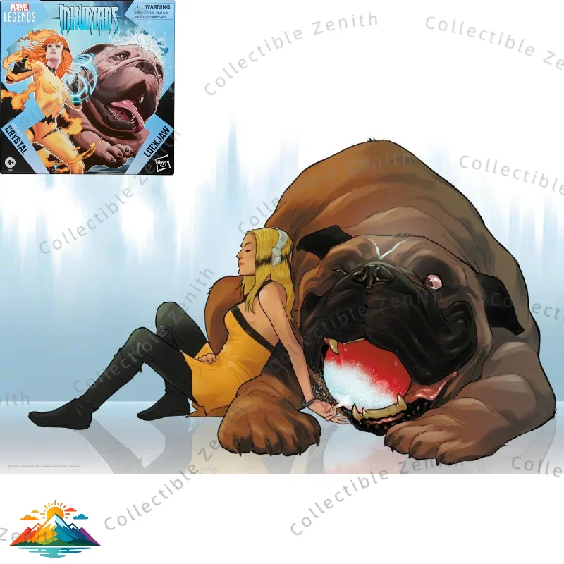 

【IN STOCK】 Hasbro Marvel Legends Series Crystal & Lockjaw 2‑Pack 15cm Action Figure Collection Original Model Toy Ornament Gifts