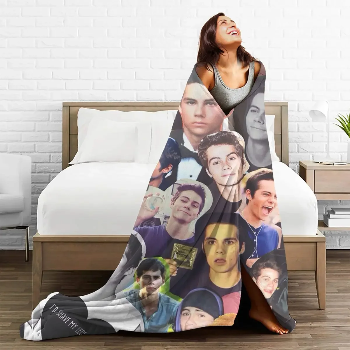 Dylan O\'Brien Photo Collage Blanket Flannel Throw Blankets Summer Air Conditioning Decoration Ultra-Soft Warm Bedspreads