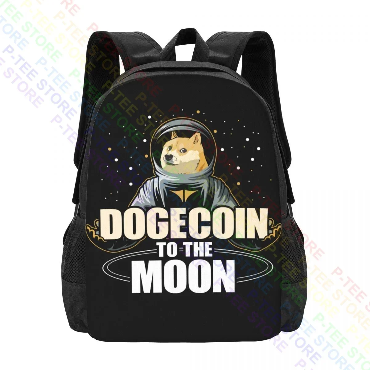 Dogecoin American Flag Cryptocurrency Coin MinersBackpack Large Capacity Foldable Shopping Bag