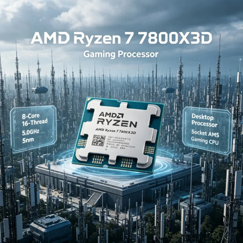 Ryzen R7 7800X3D AMD Desktop CPU 5.0GHz 8 Cores 16 Threads 5nm 96M Cache Socket AM5 Processor
