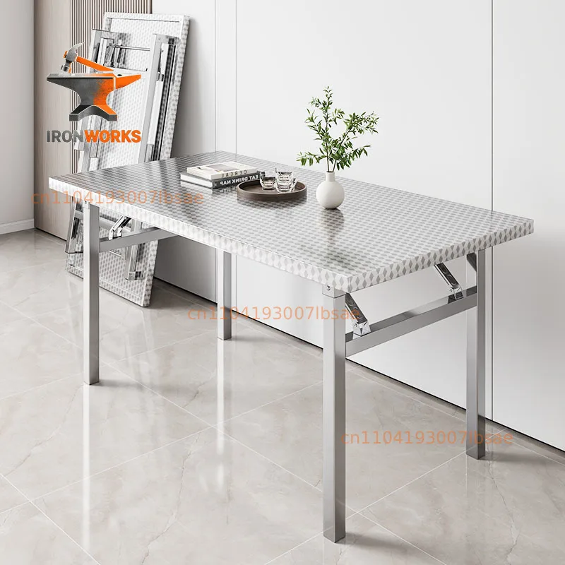 Table Portable Outdoor Camping Desk   Buffet Serving Counter Home Dining TableStainless Steel Multifunctional Foldable