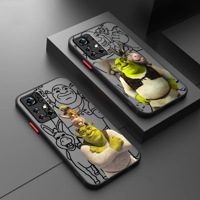 C-Cartoons Moive S-Shreks Coon Frosted Translucent For Redmi 8 8A 9A 9C 9AT 9 9T 10X 10A 10C 10 11A 12C 12 13C 5G TPU