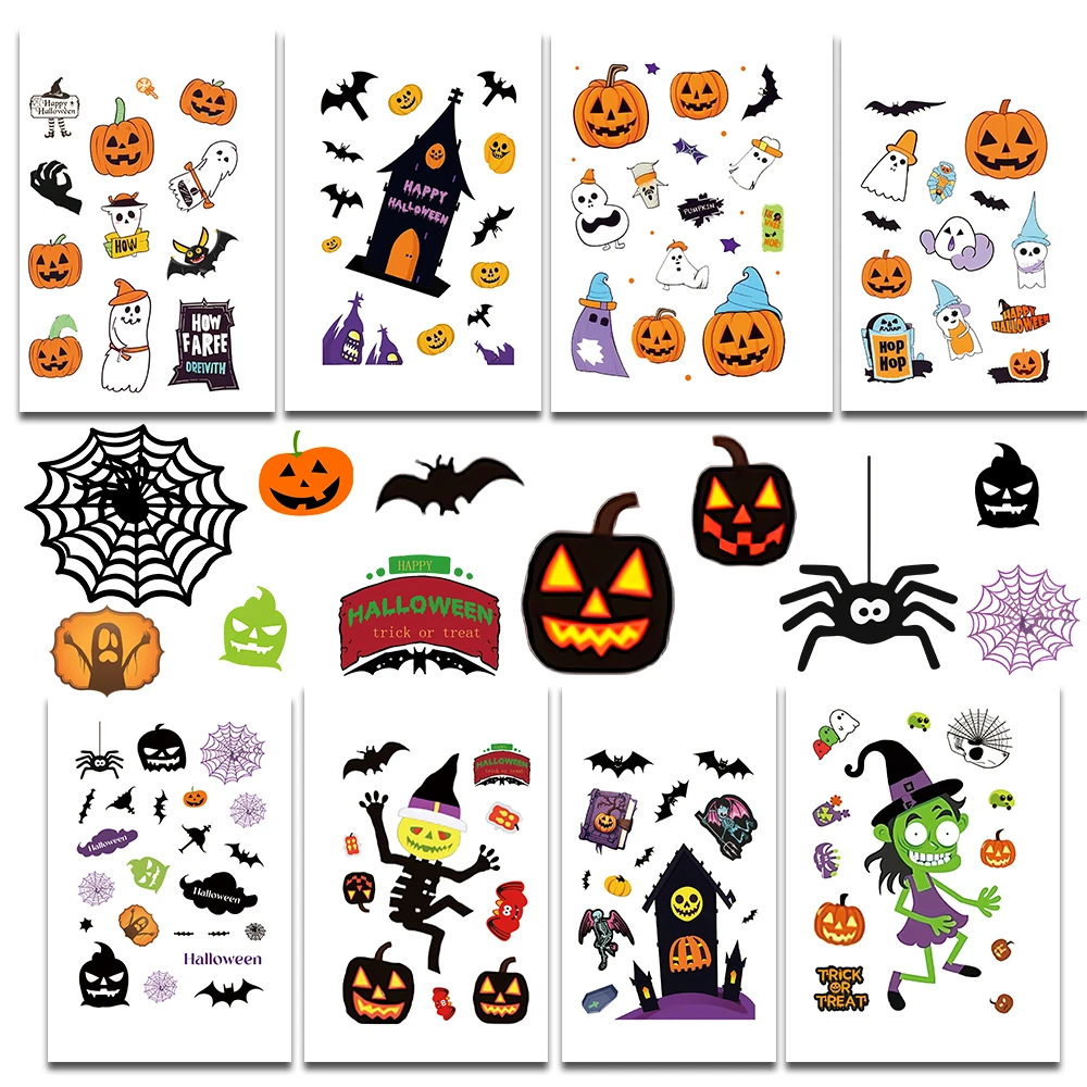 8PCS Halloween Element Creative Card Sticker Poster Notebook DIY Phone Guitar Luggage Skateboard Laptop Phone Waterproof