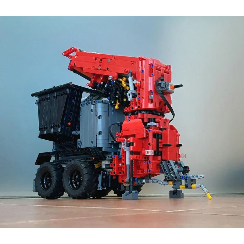 MOC-233463New remolque trituradora de madera, miniatura de bloques de construcción 2285 piezas MOC, bloques de construcción creativos para niños, juguete para regalo de cumpleaños