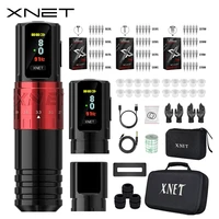 XNET Vipera-Kit de máquina de tatuaje inalámbrica, carrera ajustable, pantalla OLED de 2,4-4,2mm, 60 uds., cartucho de tatuaje mixto para artistas de tatuajes