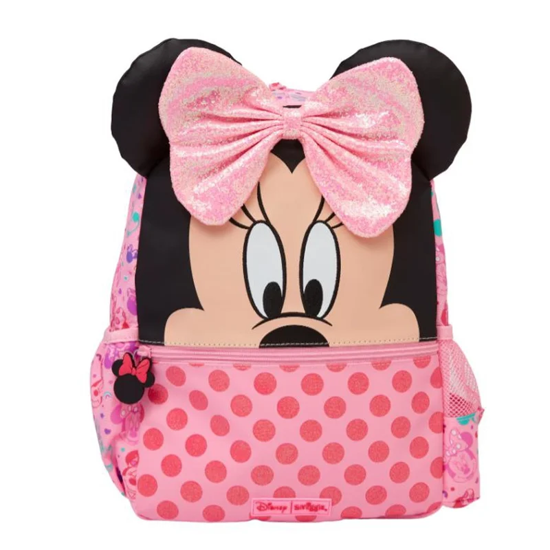 MINISO Original Disney Student Schoolbag Cartoon Minnie Mickey Mickey Mouse Backpack Aisha Princess Mermaid Backpack