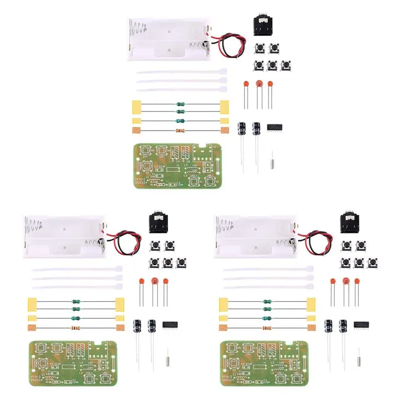 HHTL 3X 76Mhz-108Mhz Stereo FM Radio Receiver Module FM DIY Electronic Soldering Kit Circuit PCB Board Solder Practice