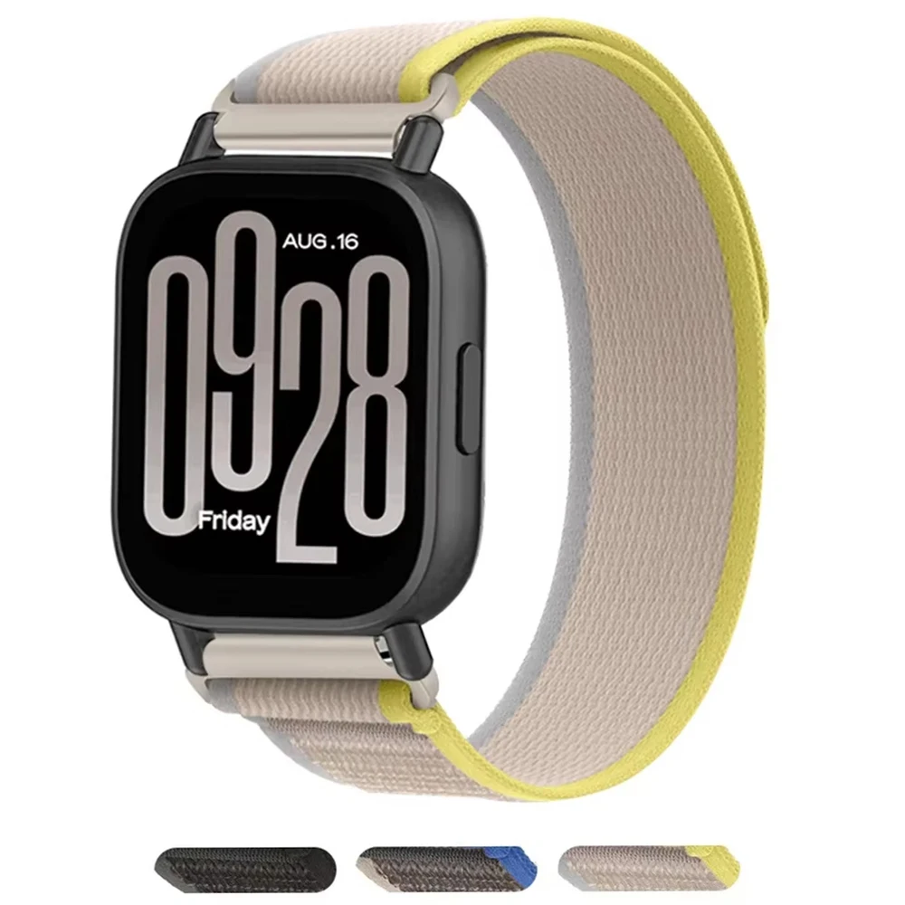 Nylon Loop Band 20mm 22mm for Redmi Watch 5 Active Lite Woven Nylon Self-Fastening No Holes Outdoor Sport Strap Unisex Durable