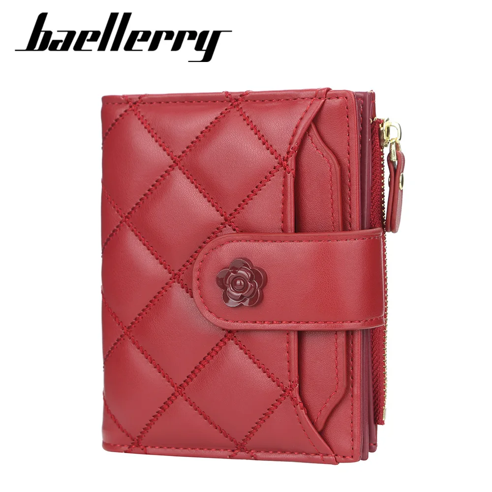 

New Women Short Wallet PU Leather Multi Function Clutch Bag Small Purse Zip Coin Purse Vertical Buckle Multi-Card Card Holder