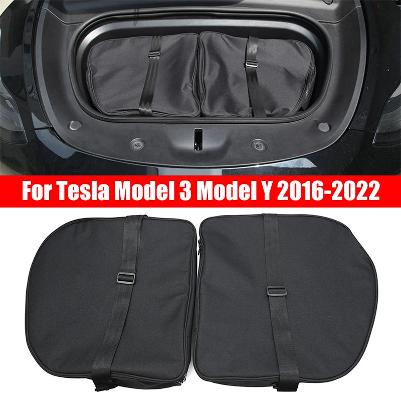 Front Trunk Luggage Bag Waterproof Organizer with Straps for Tesla Model 3 Model Y 2016-2022 Outdoor Camping Cargo Container