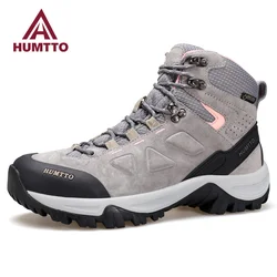 HUMTTO-zapatos de senderismo impermeables para mujer, botas deportivas de escalada y Trekking, nuevo diseñador de lujo para invierno