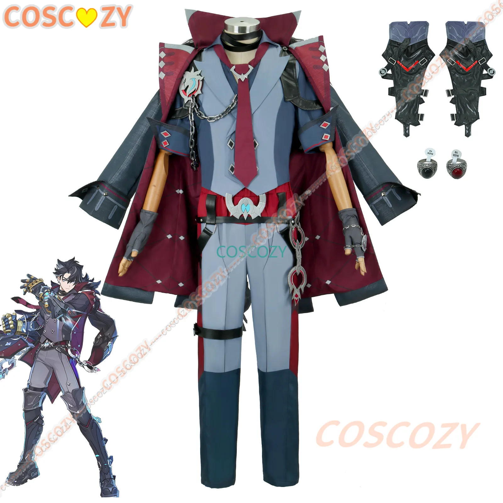 Nieuw Spel Skin Warder Wriothesley Cosplay Kostuum Fontaine Uniform Pruik Halloween Carnaval Party Outfit Kostuum Vrouwen Mannen Kleding