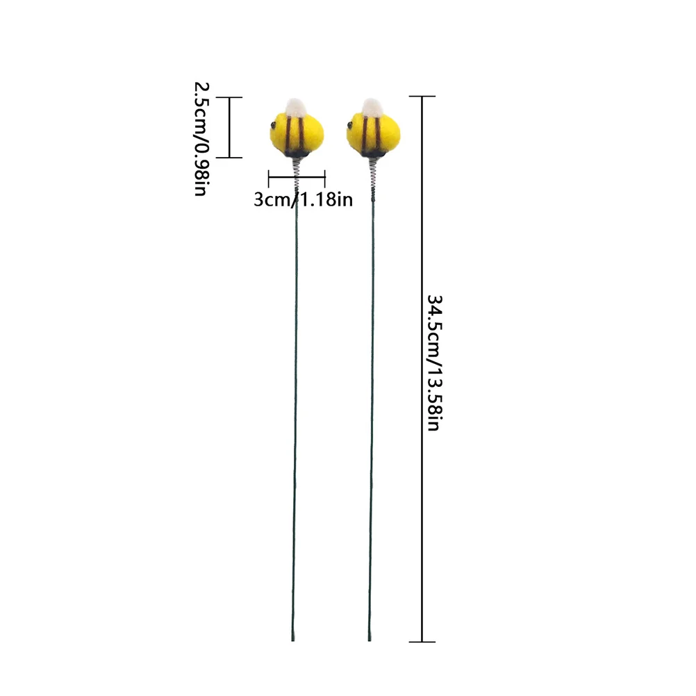 

5 Pcs Green Plant Decoration Garden Spring Decorations Outdoor Stake with Stick for Yard Outdoor Spring Decorations