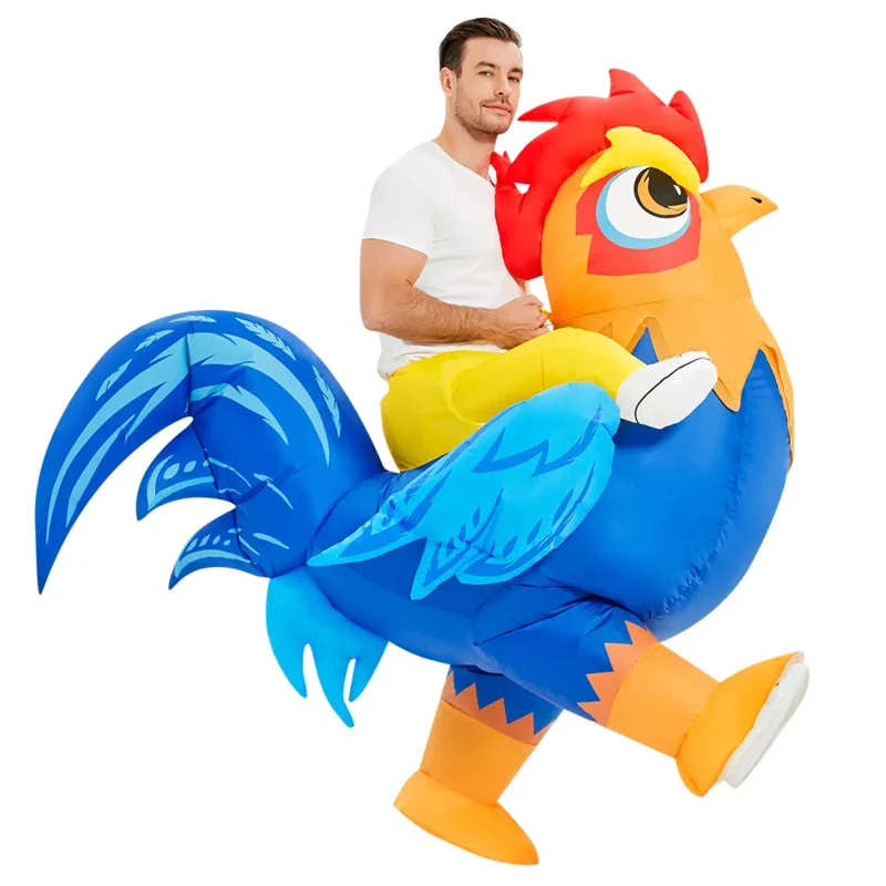 نمط جديد الديك تركيا نفخ زي الحيوان أنيمي فستان عيد الميلاد هالوين حفلة تأثيري ازياء للأطفال الكبار