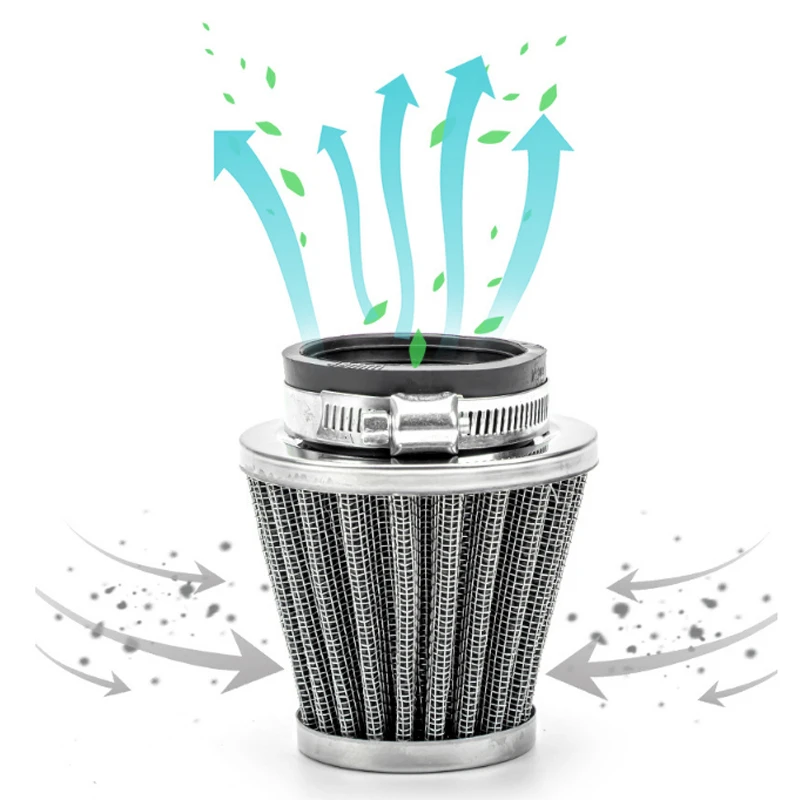 1pc Universal 35-60mm Motorcycle Tapered Air Filter Cleaner Dirt Pit High Air Flow Filter Conical Air Filter Dirt Cleaner image 4