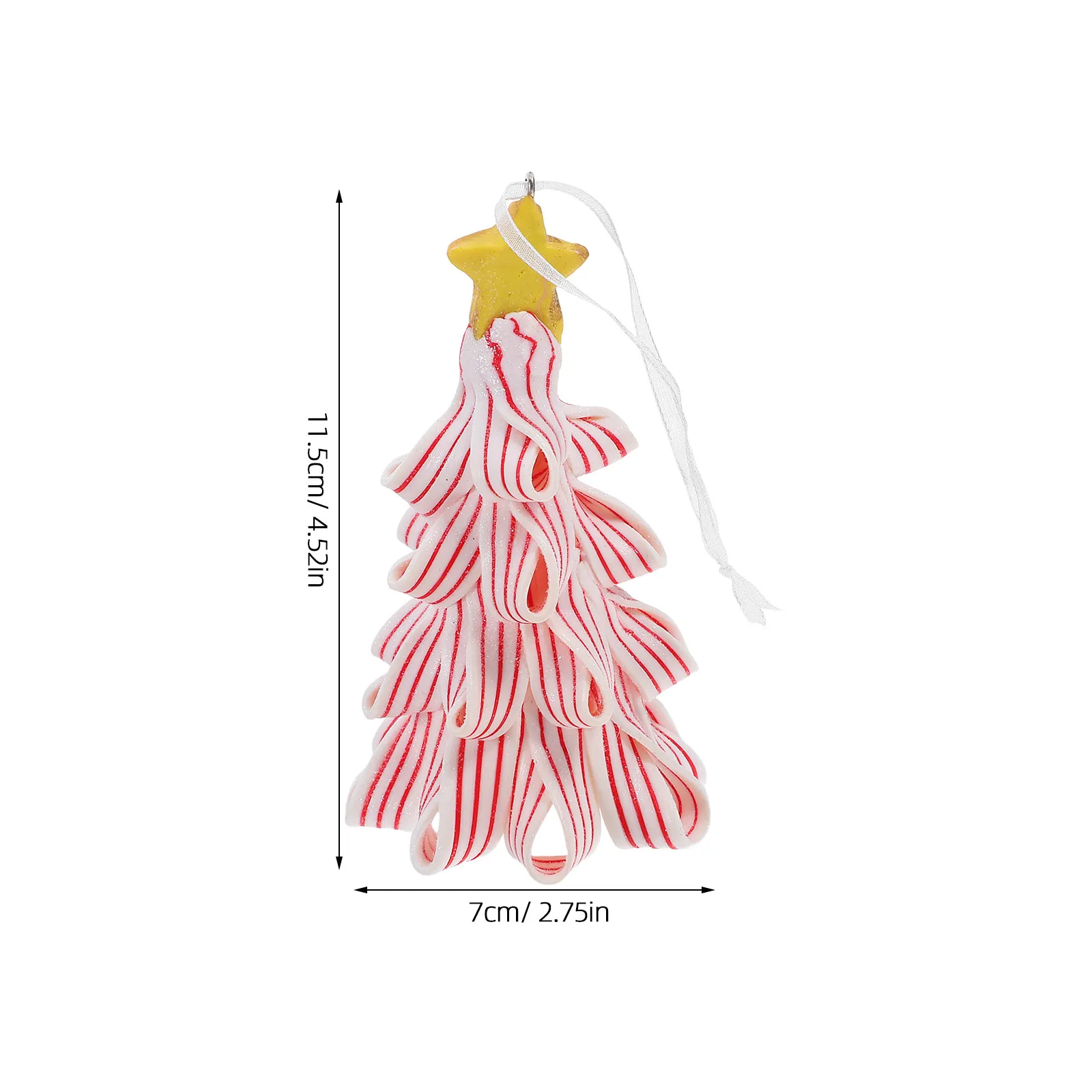 Clay Crafted Christmas Tree Pendant Ornament Shatterproof Rustic Holiday Decoration for Tree Tabletop Scene Layout Xmas Supplies