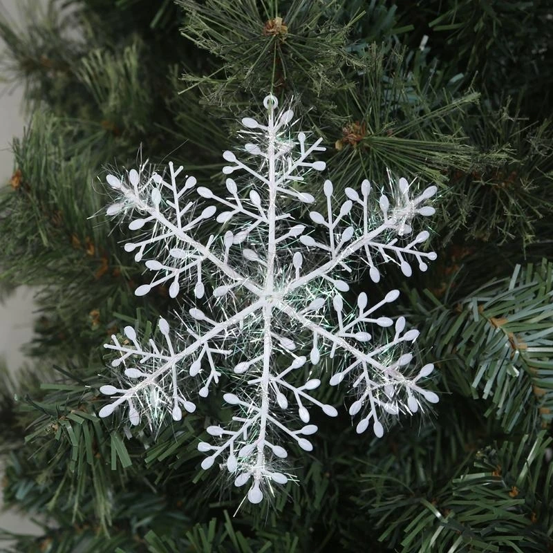 Ozdoby białego płatka śniegu dekoracje choinki