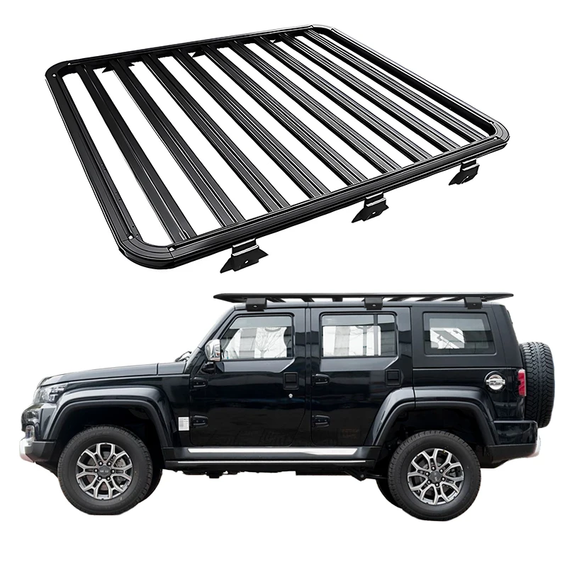

Cross bar Frame Guality Aluminum 4x4 Luggage bar Car Roof Rack Roof Luggage Basket for Beijing BJ40 2024-2025