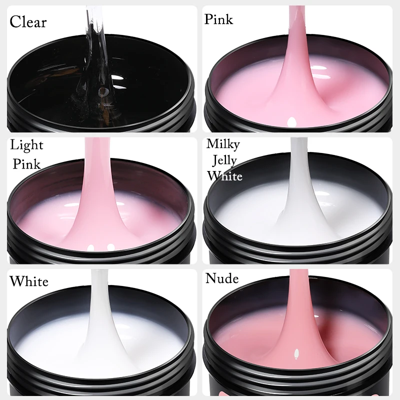 UR SUGAR-Gel acrílico para extensión de uñas, barniz UV semipermanente, color blanco lechoso, transparente y Nude, para manicura francesa, 150g