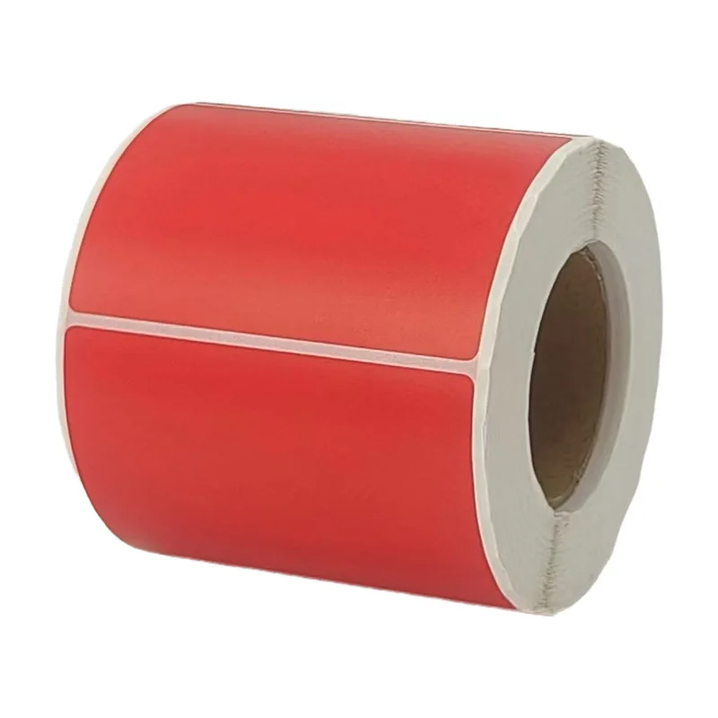 Red  Thermal Label Paper Heat-Sensitive Stickers Non-Drying Adhesive Heat-sensitive Labels for Business Supplies