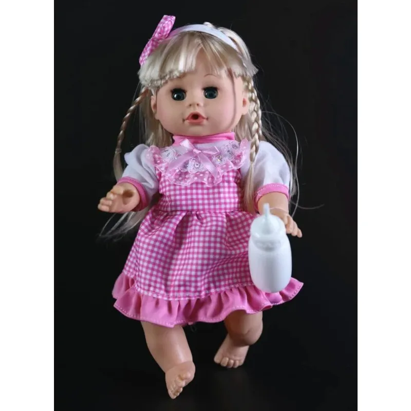 32Cm Praten Pasgeboren Pop Model Zachte Reborn Babypoppen Meisje Gift Knipperende Voeden Drinkwater Plassen En Spreken meisje Pop