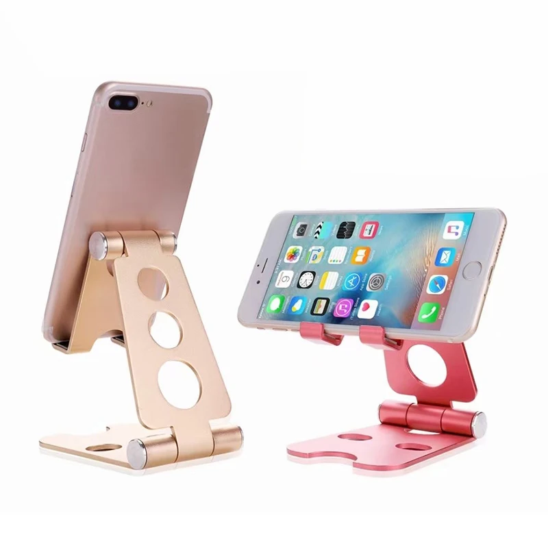 Phone/Tablet Universal Aluminum Alloy Desktop Stand, Folding, Portable, Durable, Phone Holder Stand for Home School Office