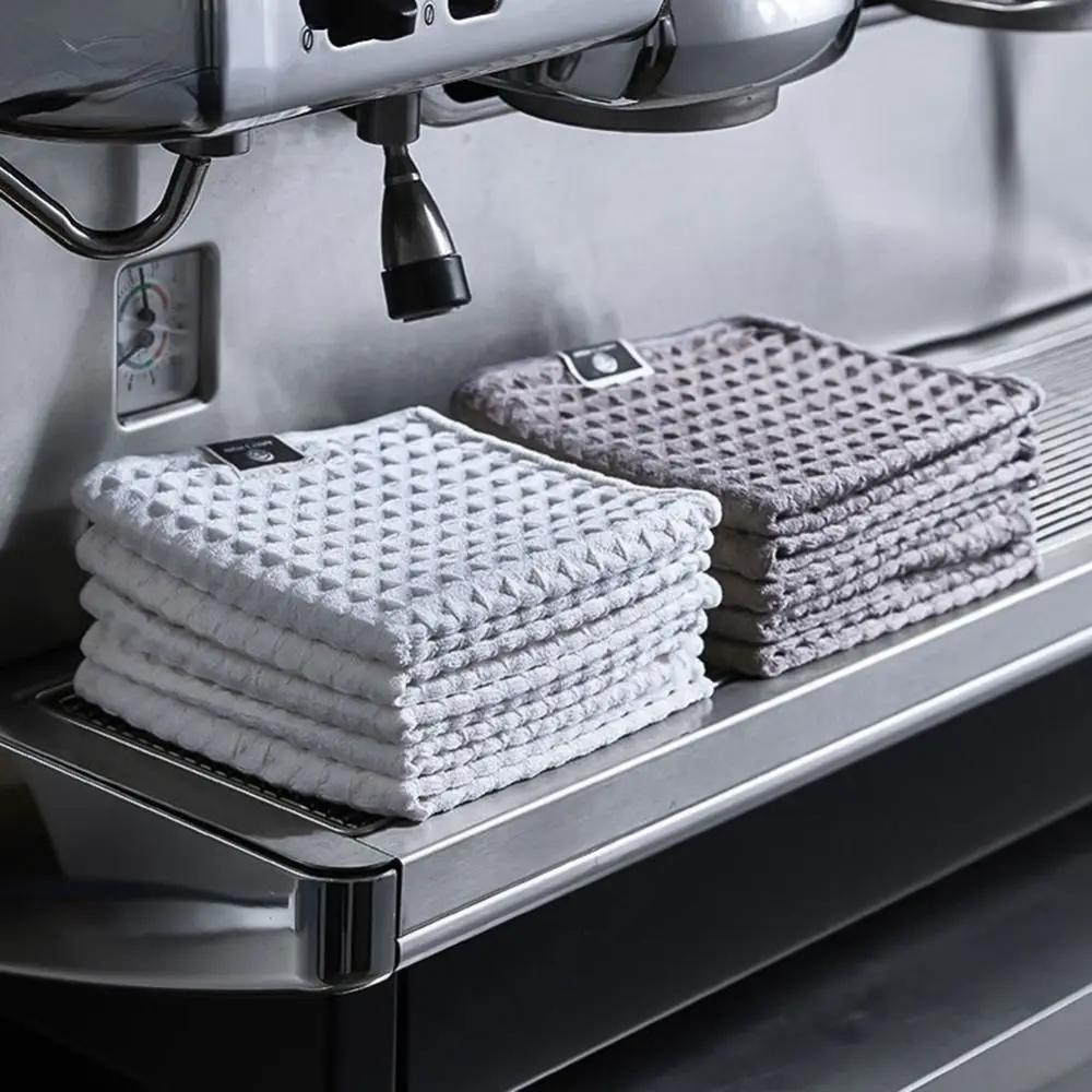 Absorbing Water Coffee Machine Cleaning Towel High Fiber Druable Bar Towel No Lint Waffle Weave Dish Cloths Coffee Shop
