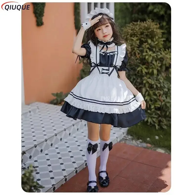 

Kids Lolita maid dress girls lovely maid costume children outfit cosplay costume
