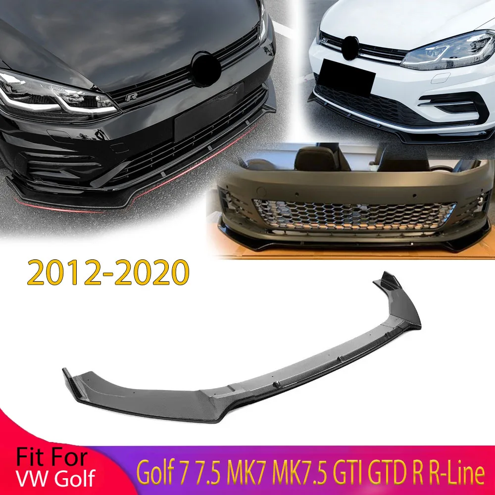

Front Bumper Spoiler Lip for Golf 7 7.5 MK7 MK7.5 GTI GTD R R-Line 2012-2020 Maxton Style Chin Splitter Diffuser Blade Body Kit