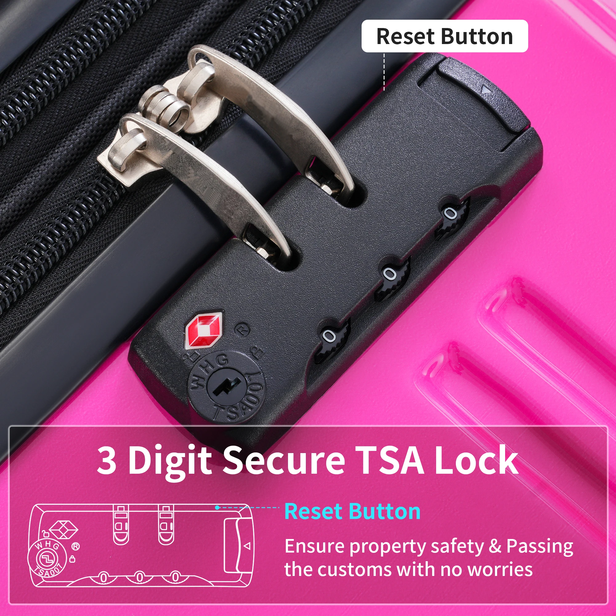 Hardshell Luggage Sets 3 Piece Gradient Color Expandable Suitcase with Spinner Wheels and TSA Lock Lightweight 20" 24" 28" 4