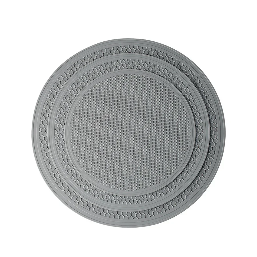 

Silicone Microwave Mat Set of 3 Heat Resistant Multifunctional Mat Splatter Guard Non-Slip Silicone Trivet Mats