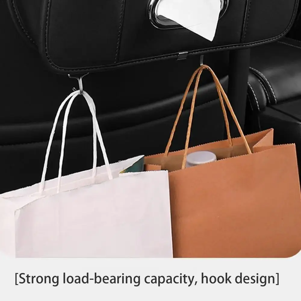 กล่องเก็บของหลังเบาะรถยนต์แบบกันน้ำ ประหยัดพื้นที่ พร้อมที่วางแก้วน้ำในรถยนต์ มีตะขออเนกประสงค์